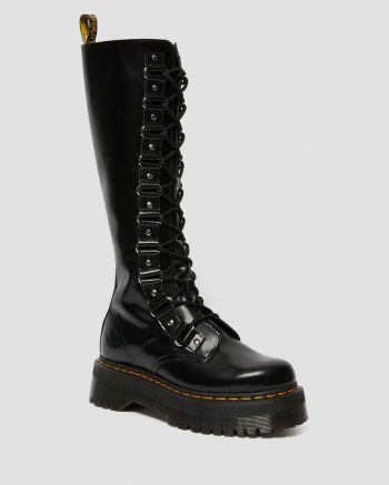 Dr Martens 1B60 Xl Leather Knee High Cizmy Na Platforme Damske Čierne | 3028-RAYLF